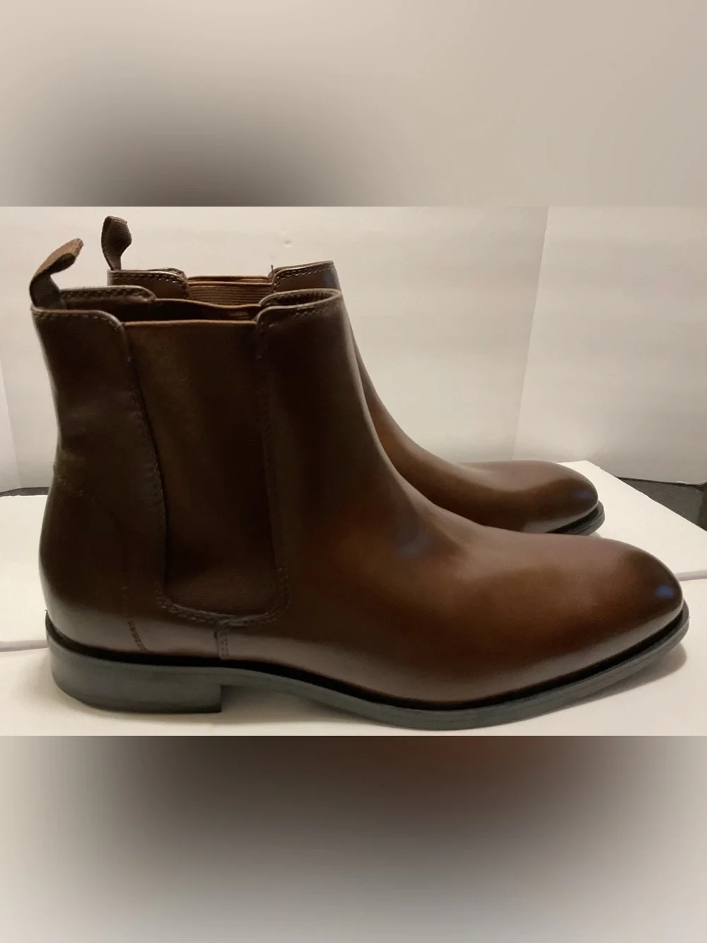 NWT - Abound Men's Classic Slip-On Brown Chelsea Boots, Sz 9.5M
